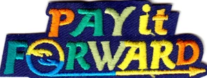 PAY IT FORWARD Iron On Patch Kindness Charity - Picture 1 of 1