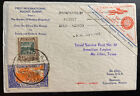 1936 McAllen TX USA First Flight Rocket Airmail cover To Reynosa Tamps Mexico 2