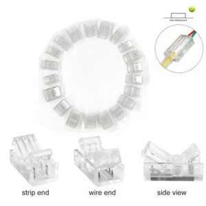 WIRE TO STRIP SOLDERLESS CONNECTOR CLIP LED RGB cct RGBW 2/4/5/6pin PCB ADAPTER - Picture 1 of 12