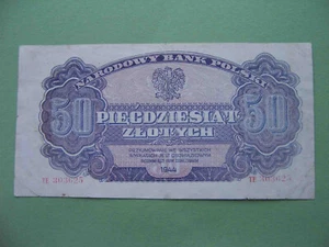 Polonia occupazione sovietica 1944 Narodowy Bank 50 Zlotych (Obowiazkowym). RARO - Foto 1 di 4