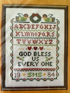 NEW Creative Circle Cross Stitch 2415 TINY TIM'S SAMPLER Kit ~ Sealed 1984 12x16 - Picture 1 of 5