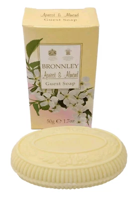 Jabón de colección Bronnley albaricoque aceite de almendras para invitados barra Inglaterra 1,7 OZ viaje nuevo de colección Foto 1 de 4