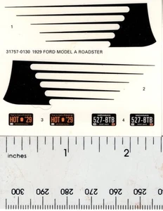 Calcomanías AMT #31757-0130 1:25 1929 Ford Modelo A Roadster - Imagen 1 de 1