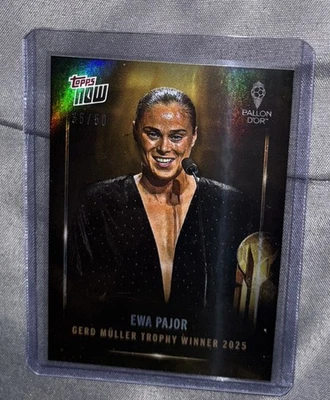 Ewa Pajor /50 Gold Foil 2025 Ballon d'Or Topps NOW - Card 4 - Image 1 of 2