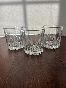 Set Of 3 Vintage Double Old Fashioned Glass Verona by Crystal Clear Industries - Picture 1 of 7