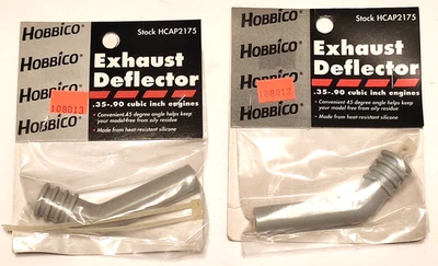 (2 Pack) Hobbico RC HCAP2175 Exhaust Deflector .35-.90 Cubic Inch Engines NOS - Image 1 of 2