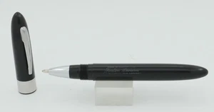 Bolígrafo Fineline by Sheaffer negro y cromado con recarga nueva - c 1950 - Imagen 1 de 4