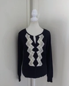 Beautiful CUE Knit Cardi 50% Wool. Size L. Lovely - Picture 1 of 14