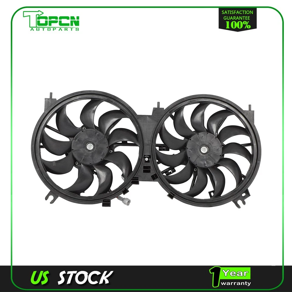 Electric Radiator Condenser Fan Assembly Fits 2009 2010 2011-2014 Nissan Murano Foto 1 de 4