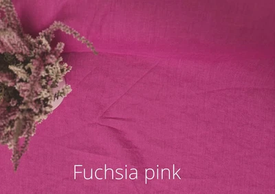 Fuchsia Pink Linen Fabric by the Yard – Sewing, Home Decor, Apparel & Crafts - Image 1 of 4