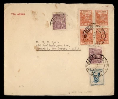 DR WHO 1950 BRASIL BLOQUE CORREO AÉREO A ESTADOS UNIDOS M56710 Foto 1 de 2