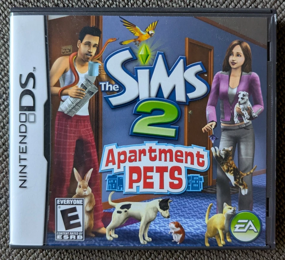 The Sims 2: Apartment Pets (Nintendo DS, 2008) Game Case Manual Insert - Image 1 of 4