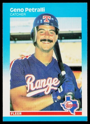 1987 Fleer - Geno Petralli #135 - Texas Rangers *EX* - Image 1 of 2