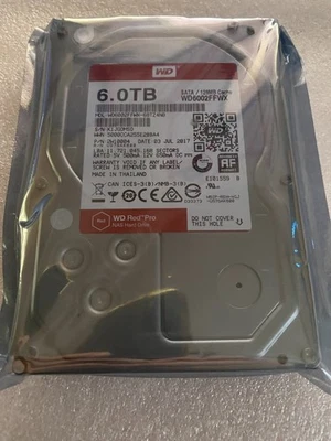 Western Digital Red Pro Hard Drive WD6002FFWX 6TB 7.2K 128MB SATA III 3.5'' - Image 1 of 3