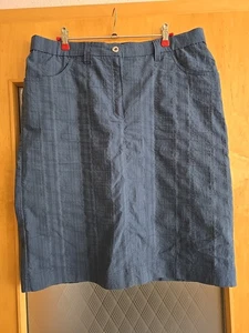 Damen Rock 44 Kjbrand ..2 Taschen.. Reißverschluss.. Gerader Schnitt ..blau - Bild 1 von 8