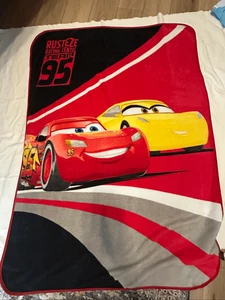Vintage Disney Pixar Cars Lightning McQueen Decke 46" x 56" - Bild 1 von 5