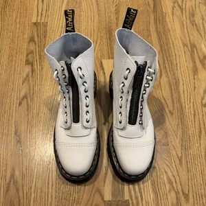 Dr. Martens Sinclair Milled Nappa Leather Platform Boots White Women’s US 10 - Picture 1 of 8