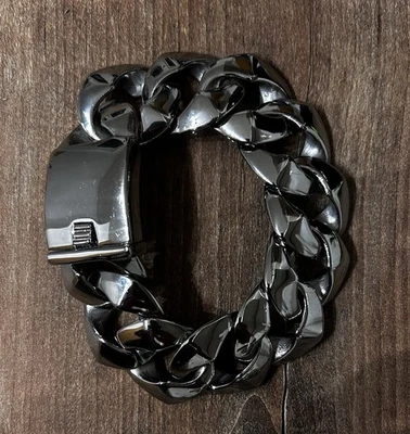 Armkette Edelstahl o. Nickel Armband Herren Panzer B: 30 mm Biker 28 cm Biker - Bild 1 von 4