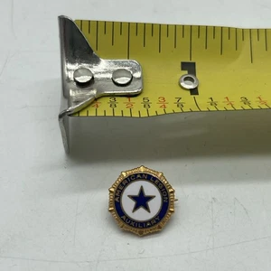 Vintage American Legion Auxiliary Pin U.S. Blue Star Gold Tone - Picture 1 of 2