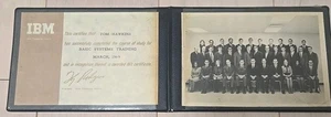 Vintage IBM 1969 Basic Systems Training Certificate - Picture 1 of 7