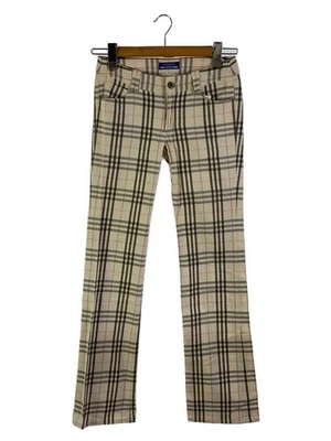 BURBERRY Blue Label Boot Cut Pants/36/Cotton/Beige/Check/FQ516-205-02 - Image 1 of 4