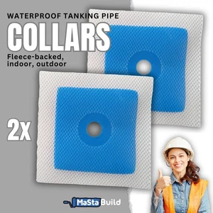 Waterproof Tanking Pipe Collars Ø 15-35mm Wet Room System Aqua Build Seal x2 - Picture 1 of 9