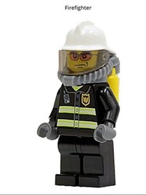 FIREFIGHTER ~ LEGO City (cty0026) From Set #7266 [Exclusive & Retired]