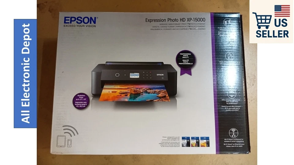 Epson Expression Photo HD XP-15000 Wireless Wide-Format Color Inkjet Printer - Image 1 of 1