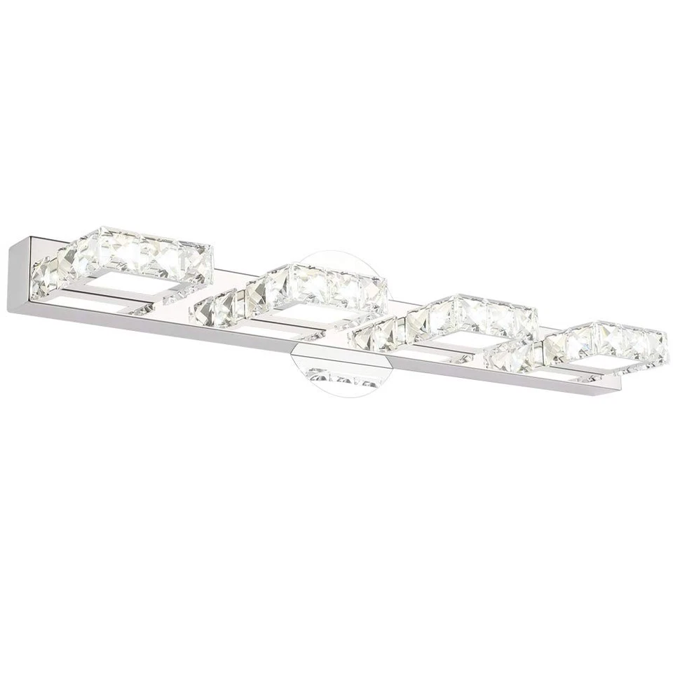 Luces de tocador de cristal de 24,4 pulgadas luces de tocador LED modernas para iluminación de baño... Foto 1 de 4