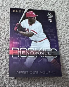 2020 Bowman Platinum - Aristides Aquino - Renowned #/250 (RC)-Reds - Picture 1 of 2
