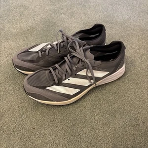 Adidas Adizero Adios 7 Metallic Gray Running Shoes Sneakers Size 9 - Picture 1 of 6