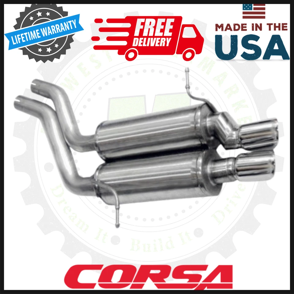 CORSA 2.25" Entrada 3" Salida Cat-Back | Se adapta 01-06 BMW 325i 2.5L-BMW 330i 3.0L Foto 1 de 4