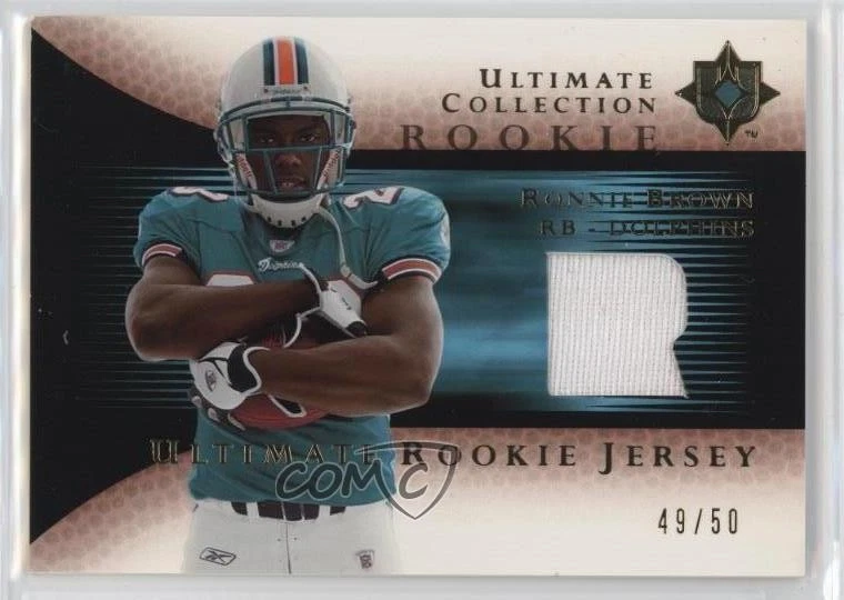 2005 Ultimate Collection Rookie Game Jersey Gold /50 Ronnie Brown #RJ-RO RC - Image 1 of 2