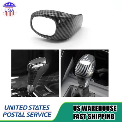 Cubierta de perilla de cambio de marchas ABS negro carbono para BMW X1 F48 2016-2019 Foto 1 de 4