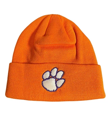 NCAA Clemson Tigers Beanie Winter Hat Cap Orange One Size Adult Brand New - Image 1 of 4