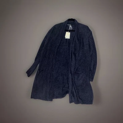 Cárdigan largo Barefoot Dreams XL bambú elegante frente abierto plumero de chenil Foto 1 de 4