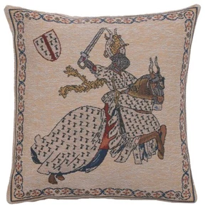 Kissenbezug - Mittelalter Ritter - Gobelin Überwurf Kissenbezug Neu - 16x16 Zoll - Bild 1 von 10