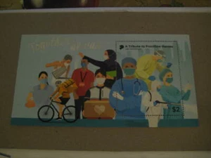 2021 Singapore Miniature Sheet on "A Tribute to Frontline Heroes" - Ltd Edn - Picture 1 of 4