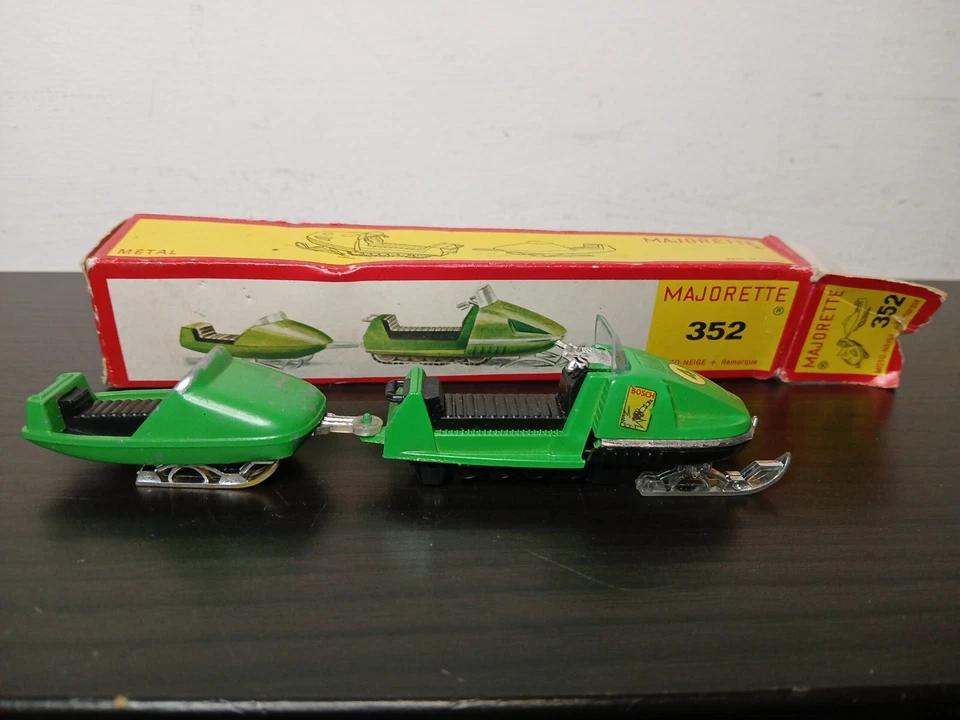 Majorette 352 Motoslitta + Rimorchio - France Macchinine Corgi Dinky - Immagine 1 di 4