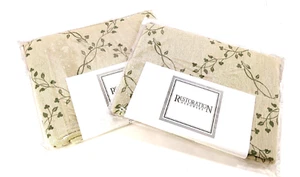 Restoration Hardware Quincy Euro Sham 2 Leaves Vines Beige Green NIP Color Read! - Picture 1 of 11