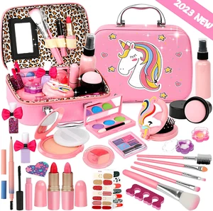 Kinder Schminkset für Mädchen, echtes waschbares Schminkset für Mädchen, Make-up für Kinder,  - Bild 1 von 7