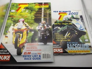 2003 ISLE OF MAN TT PROGRAMME & RACECARD SIGNED BY DAVE MOLYNEUX IAN LOUGHER etc - Picture 1 of 3