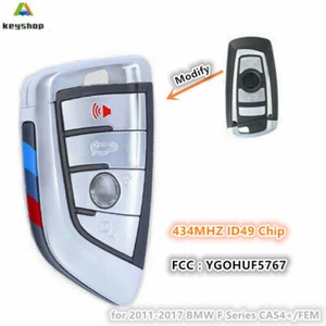 for BMW 5 7 Series F Chassis Upgraded 434MHz Smart Remote Car Key Fob YGOHUF5767 - Imagen 1 de 4