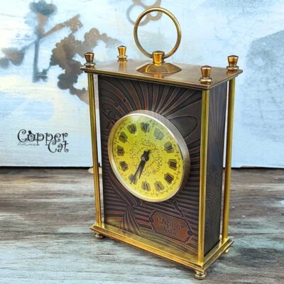 Mechanical table clock with full restored old mechanism «Molnija» (Lightning) - Image 1 of 4