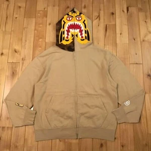 Felpa con cappuccio BAPE Tiger full zip marrone mimetica una scimmia da bagno NIGO taglia L usata 2504SM - Foto 1 di 9