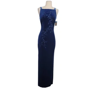 Nuevo con etiquetas Maxi Vestido De Colección Rampage Terciopelo Brillante Talla S Cuello Cuadrado Doble Abertura Baile de graduación - Imagen 1 de 10
