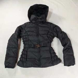 Covington Down Jacket Womens Medium Black Puffer Belted Bubble Outdoor Snow Coat - Picture 1 of 15