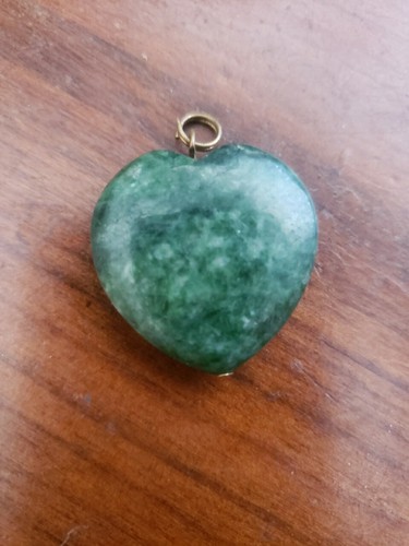 CHROME HEARTS DIOPSIDE vintage? CIONDOLO IN PIETRA VERDE CUORE 1 1 4"