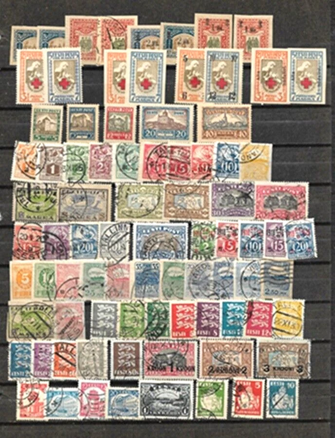 ESTONIA  LOT  1919 to 1941  MINT NH and HR and USED  FVF - Image 1 of 4