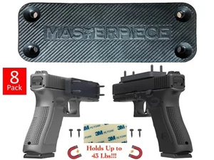 8-Pack Gun Rifle Shotgun Magnetic Mount 43 Lbs Rating Rubber Coated Quick Access - Picture 1 of 7